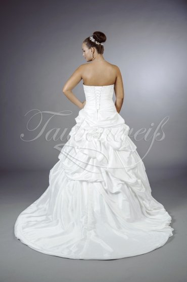 Wedding dress TW0102B - Wedding dress TW0102B taffeta A-line ruffles glitter sparkle bling bling beadings train 3