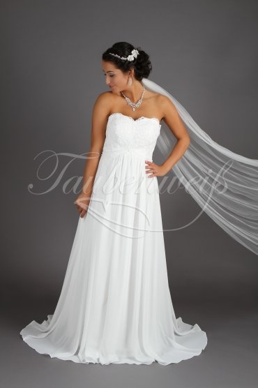 Wedding dress TW0193B - Wedding dress TW0193B pregnancy Empire chiffon lace train 1