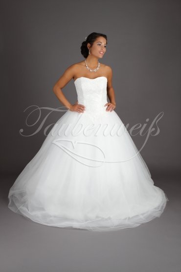 Wedding dress TW0194B - Wedding dress TW0194B princess gown lace tulle voluminous skirt train 1