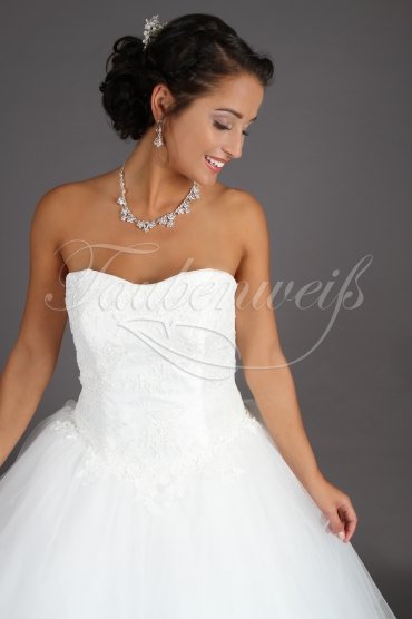 Wedding dress TW0194B - Wedding dress TW0194B princess gown lace tulle voluminous skirt train 2