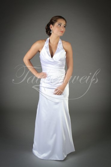 Wedding dress TW0201B - Wedding dress TW0201B trumpet silk-like satin neckholder no train civil wedding